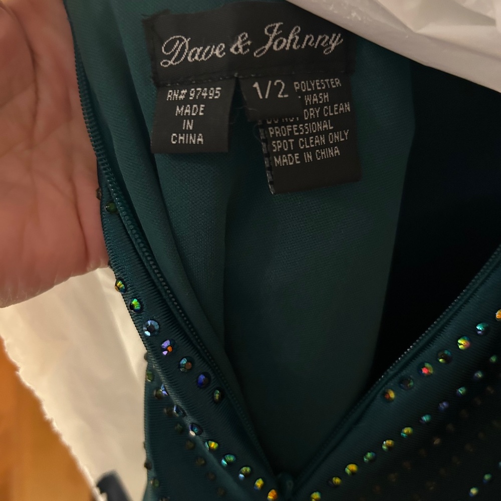 Emerald Green prom dress size 1/2